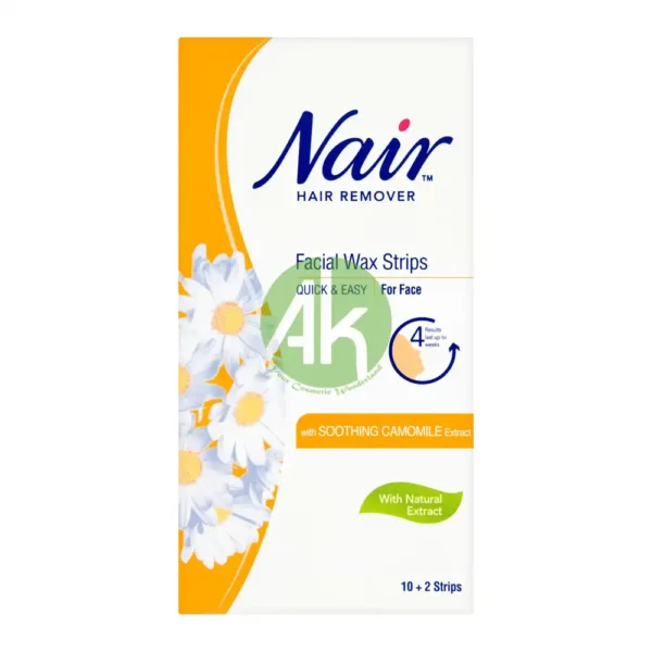 Nair Facial Wax Strips Face 12-Pieces