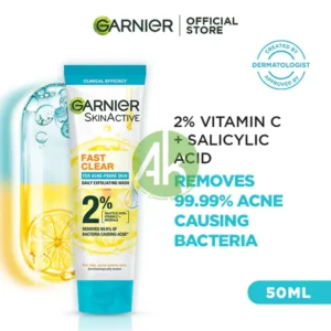 Garnier Fast Clear Facewash For Acne Prone Skin 50ML Pak