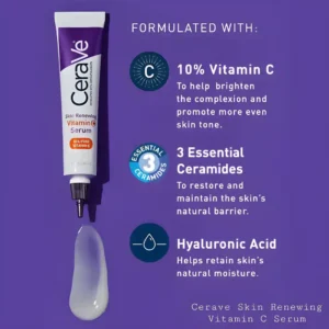 CeraVe Skin Renewing Vitamin C Serum for Anti-Aging 30ML