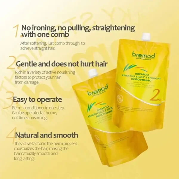 Bremod Keratin Silky Straight Rebonding 2-800ML
