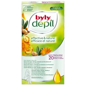 Byly Depil Sweet Almond Oil Hair Removal Wax Strips 20s