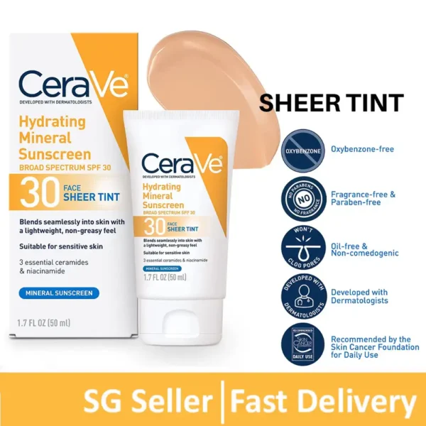 Cerave Hydrating Mineral Suncreen SPF30 Face Lotion