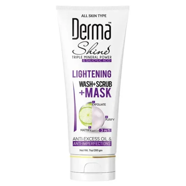Derma Shine Facial 3-in-1 Wash Scrub Mask 200G