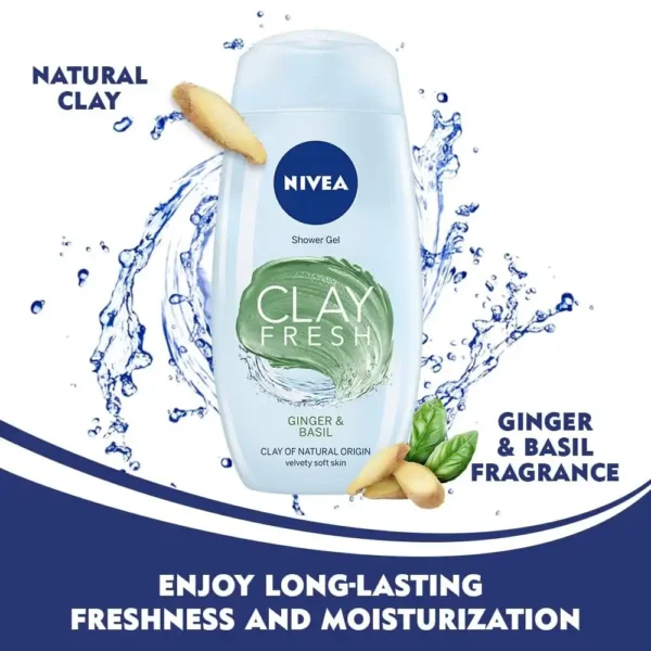 Nivea Clay Fresh Shower Gel 250ML
