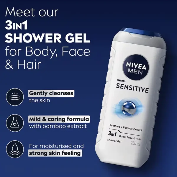 Nivea Men Shower Sensitive Gel 250ML