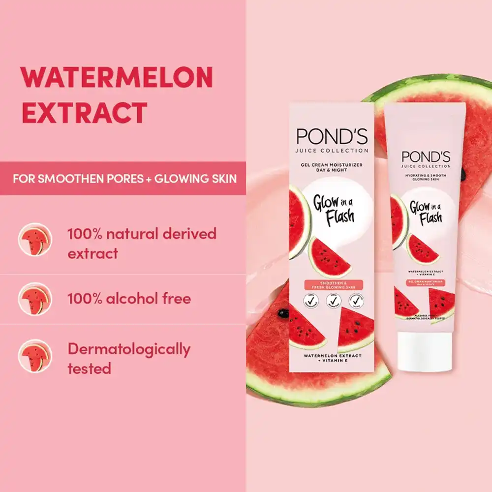 Ponds Glow in Flash Face Watermelon Wash 90G