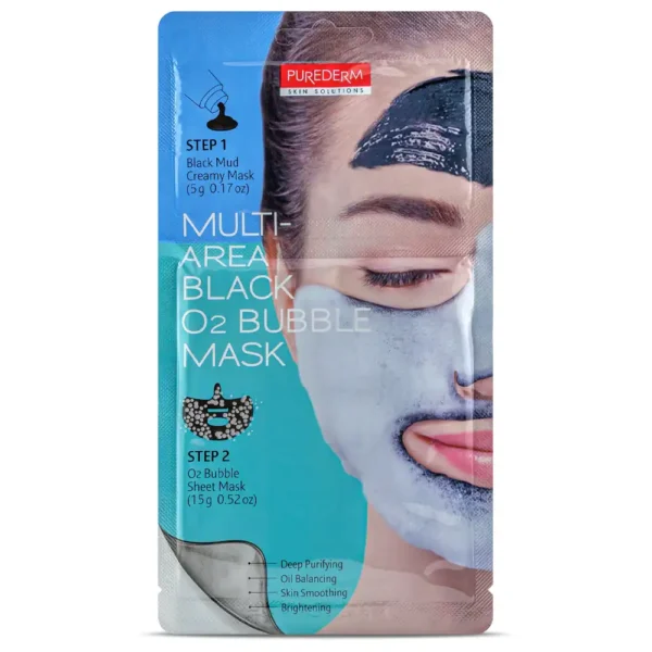 Purederm Multi Area Black O2 Bubble Mask Step 2