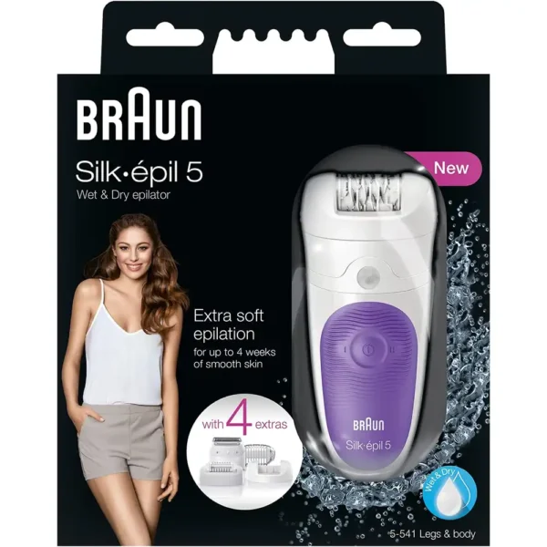 Braun Epilator Silk Epil 5 With 4 Extras 5-541