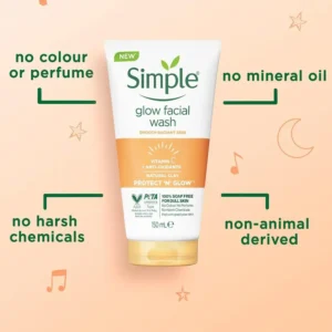 Simple Vitamin C + Antioxidants Glow Facial Wash 150ml