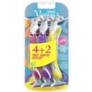 Gillette Venus 3 Colored Disposable 4+2 6s Razor