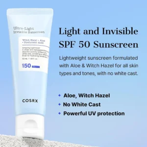 COSRX Ultra-Light Invisible Sunscreen SPF50 PA++++ 50ml